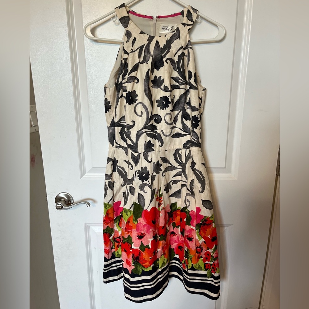 Patterned Fit & Flare Dress